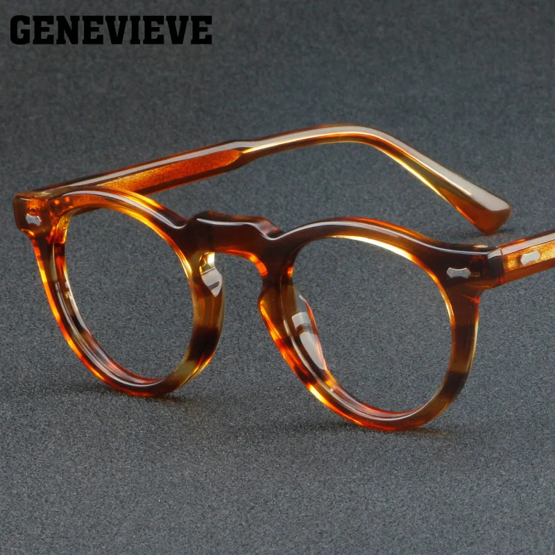 GENEVIEVE Simple Retro Round Frame Personalized Fashion Design Anti Blue Light Glasses Customizable Prescription Photochromic