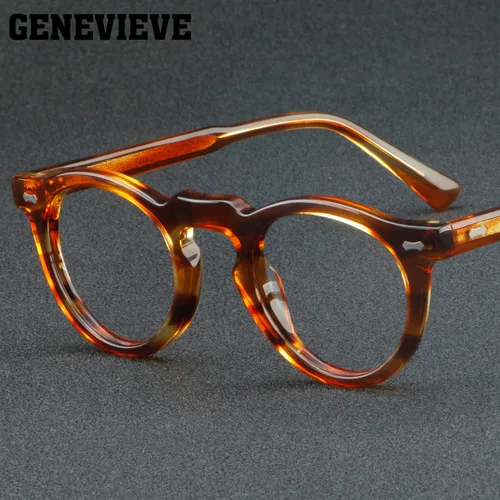 GENEVIEVE-gafas de protección contra luz azul, montura redonda Retro Simple, diseño de moda personalizado, fotocromáticas graduadas personalizables
