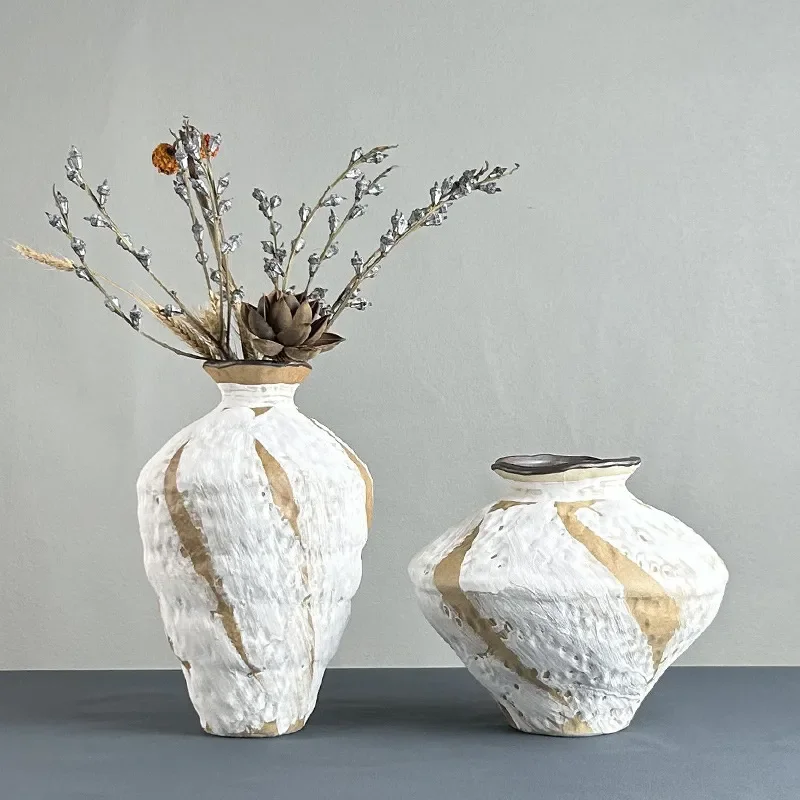 for Wabi-sabi Retro Ceramic Vase Zen Art Japanese Living Room B&B Nostalgic Flower Arrangement High-end Niche Ornament
