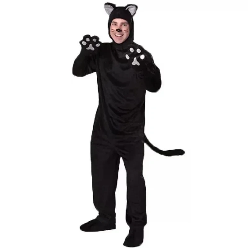 

ABC123Adult Cosplay Black Cat Costume Animal Onesie Suitable for Halloween Party Dance Jumpsuits Costumes Props Suit b;6'j,k.9;a