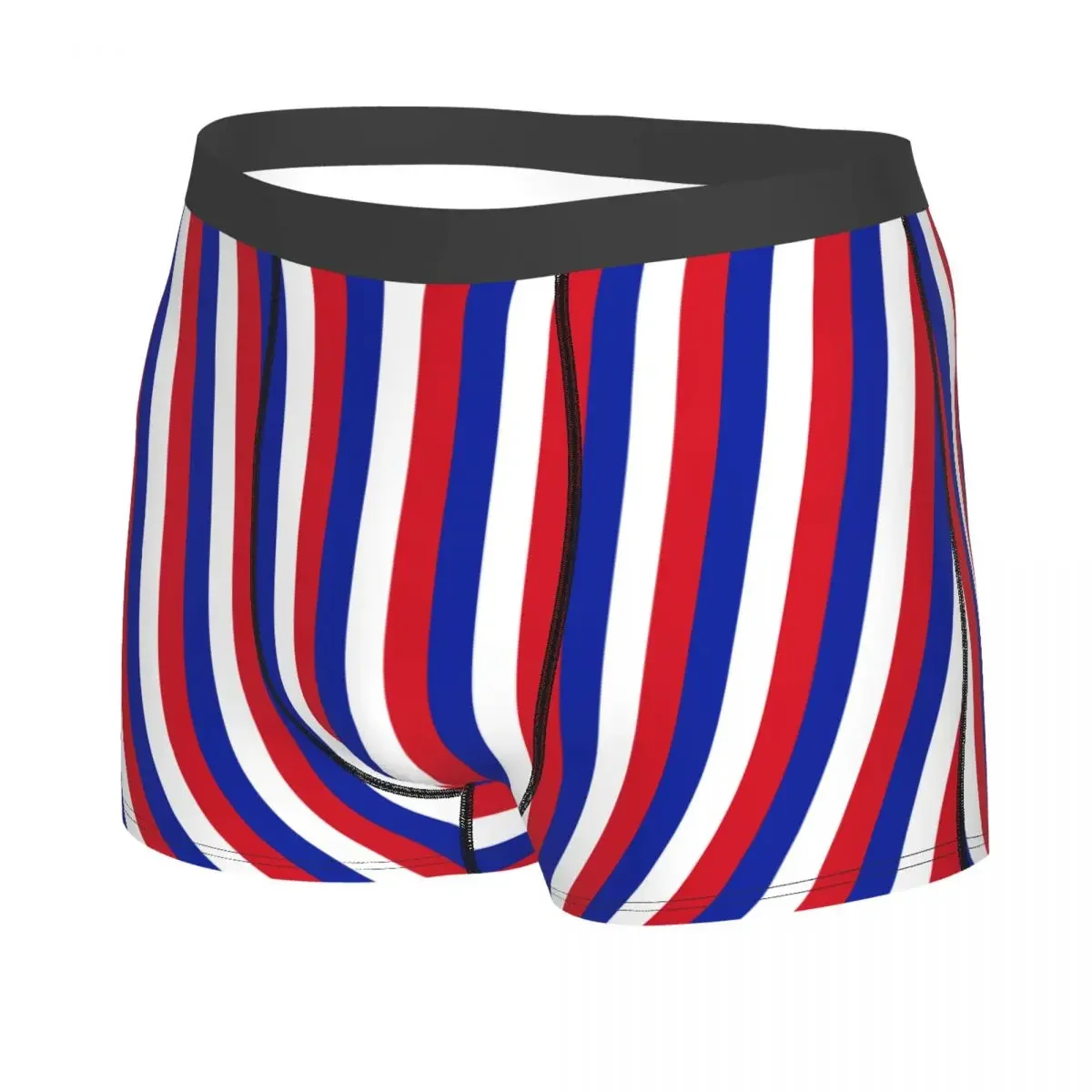 Calzoncillos tipo bóxer con bandera de Francia para hombre, ropa interior orgullosa francesa con estampado 3D, calzoncillos elásticos