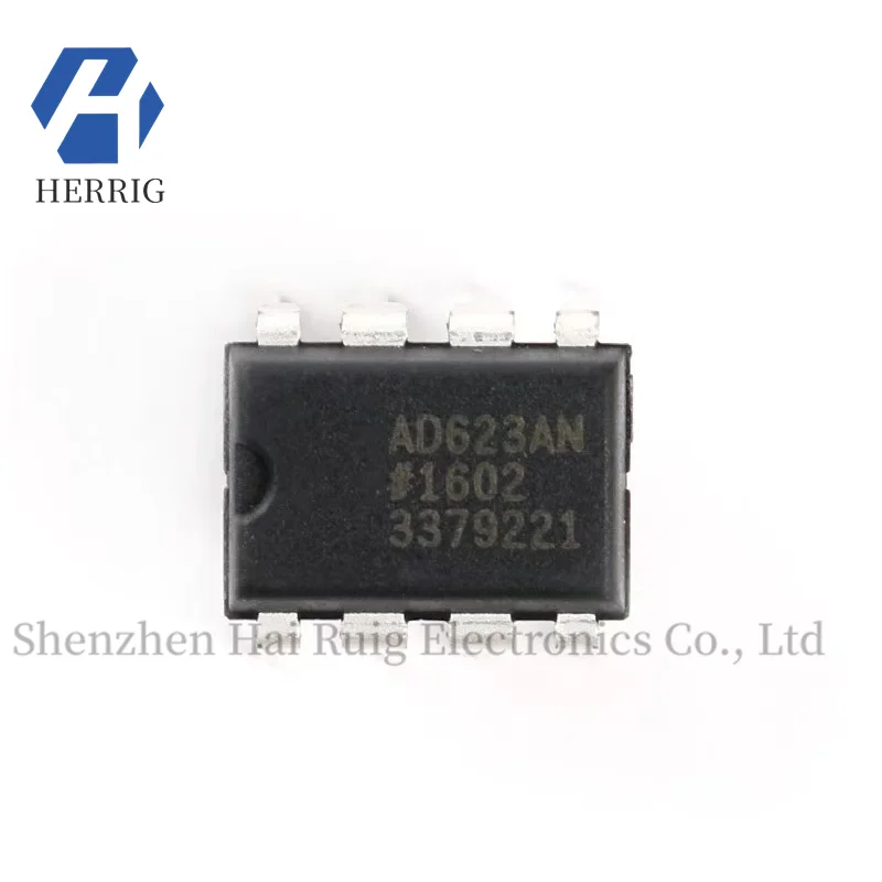 

Original Genuine In-Line AD623ANZ DIP-8 Single Power Rail-to-Rail Low-Cost Instrumentation Amplifier IC