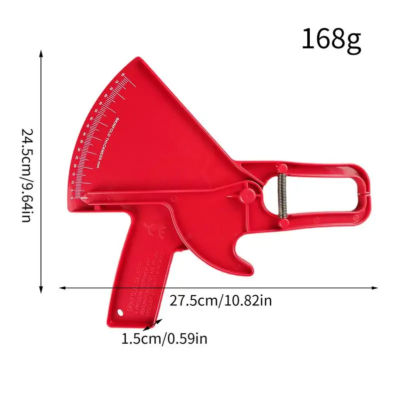 Hautfettmessung Lightstuff Hautfaltenmessschieber 0-88 mm Körperfettmessschieber Professionelles Fettband Handheld Tragbares genaues Maß