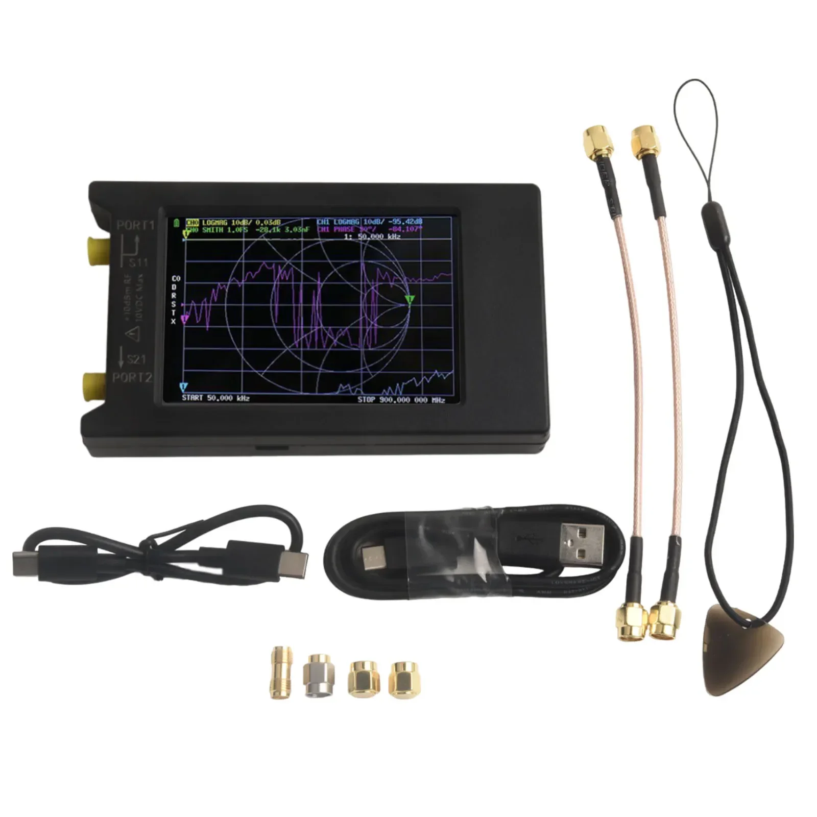 

Analyser 10KHz-1.5GHz VHF UHF Vector Network Data Storage Firmware KHz GHz Type C Cable Vector Network Analyser