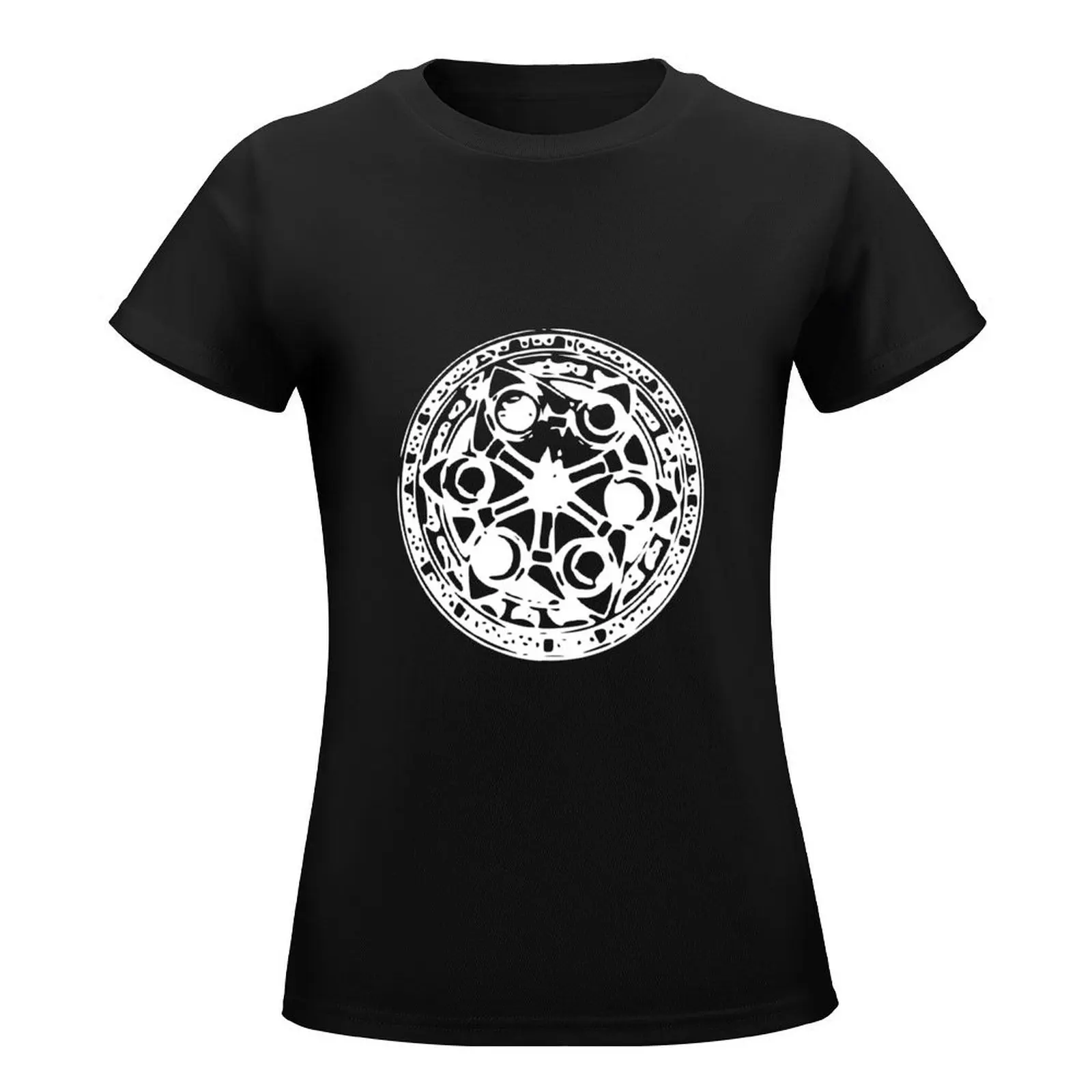 Frieren zoltraak magic circle - Sousou no Frieren or Frieren Beyond Journey's End Anime and Manga - Black and White Elf  T-Shirt