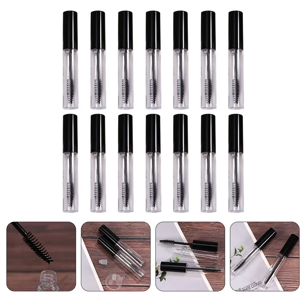 1 ensemble de tubes d'eye-liner vides, bouteille de Mascara avec baguette, taille compacte pour Application en déplacement, récipient de cils rechargeable