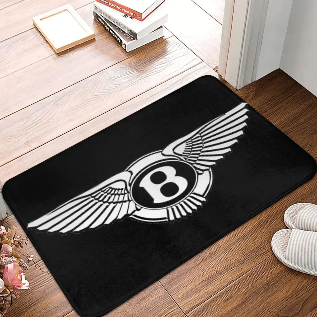 Bentley Logo Doormat Rug Carpet Mat Footpad Polyester Anti-slip Sand Scraping Entrance Kitchen Bedroom Balcony Toilet