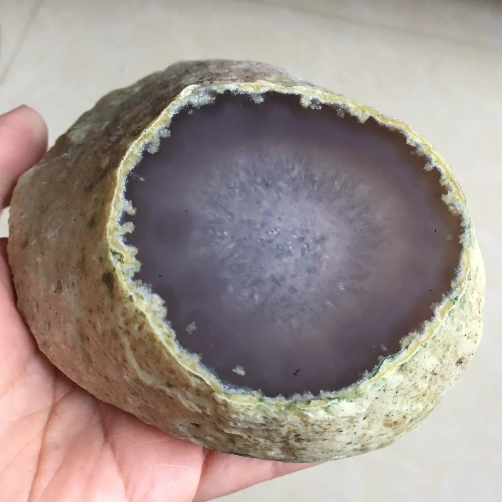 

Natural Enhydro Agate With Big Moving Water Bubble From Madagascar Polishing Stone Healing Power Home Decor