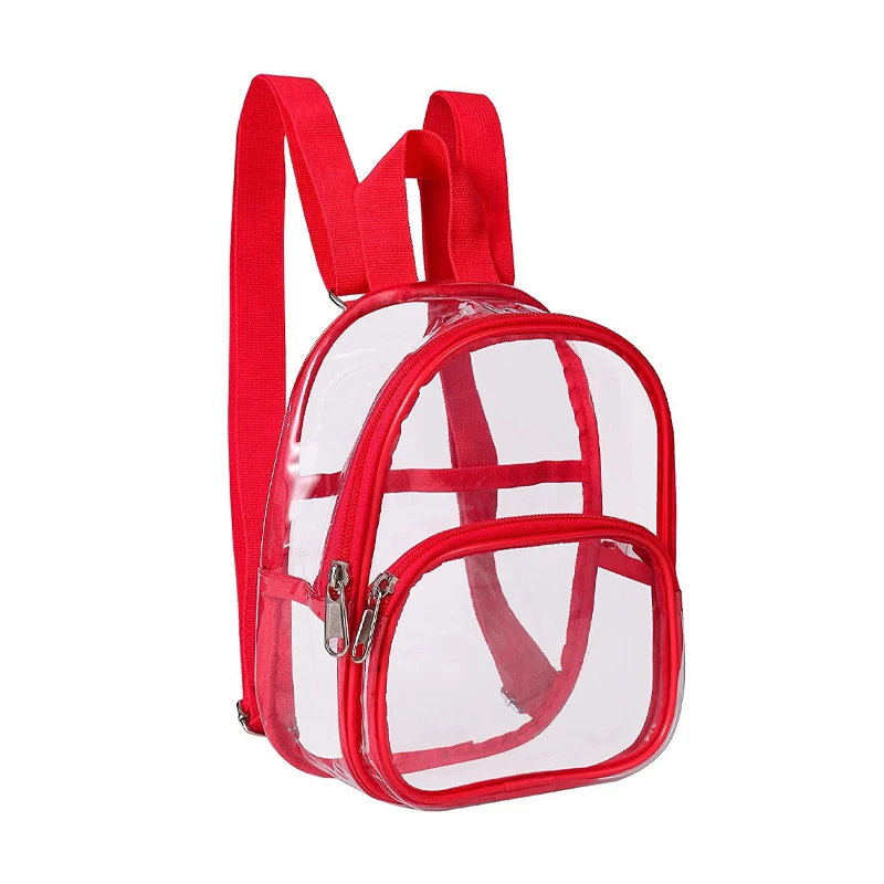 Transparent Pvc Backpack Clear Backpacks for Teenagers Students Kids Waterproof School Bag Summer Beach Stadium Swim Phone Bag