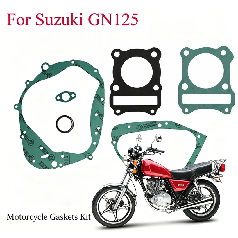Motorcycle Overall Gaskets Kit for GN125H HJ125 QJ125 EN125-150 GS125 GN250 for Suzuki Haojue Qingqi Qjmotor Lifan Engine Gasket