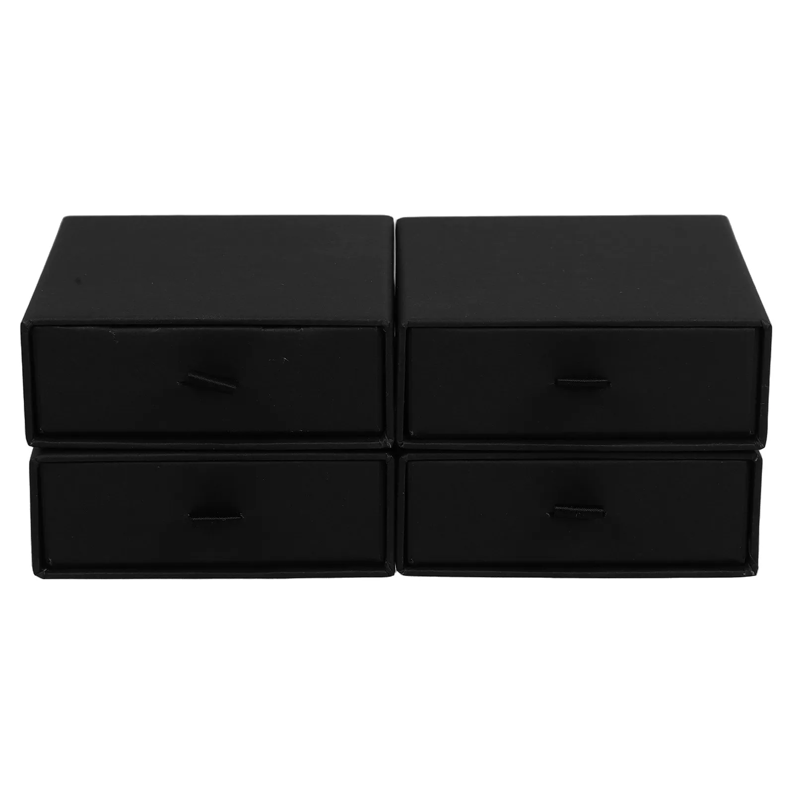 

4Pcs Small Square Drawer Style Jewelry Boxes Paper Packaging for Necklace Ring Earring Organizer Travel Storage Display Gift