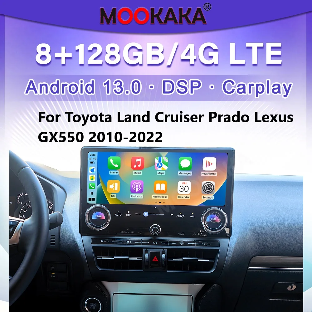 13.1'' Android 13 Car Radio For Toyota Land Cruiser Prado Lexus GX550 2010-2022 Multimedia Player GPS Navigation Video Carplay