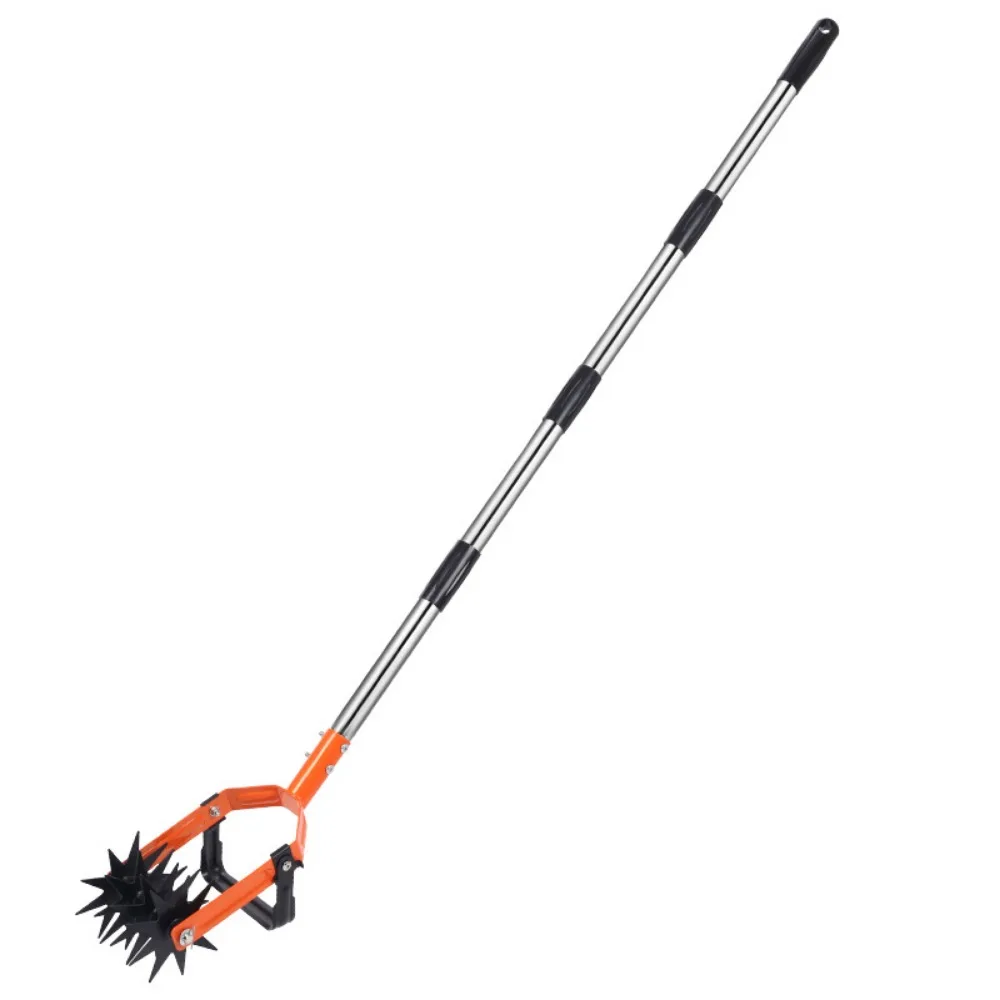 2-in-1 Rotary Cultivator Hand Tool, Garden Weeding Loosening & Tilling Equipment