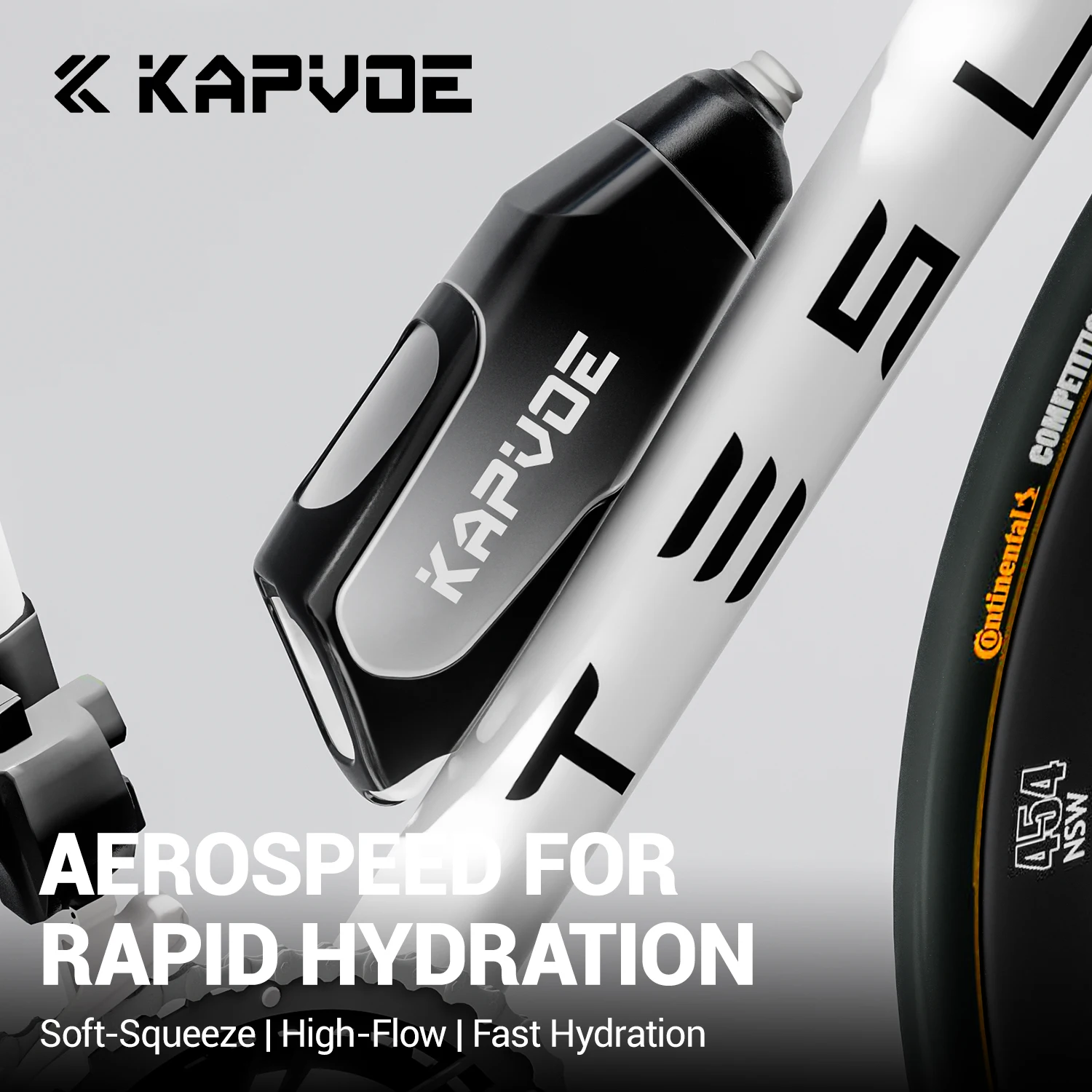 

Kapvoe 600ml Bike Water Bottle Sports Outdoor MTB Road Cycling Extremely Fast Pneumatic Refill Kettle Food-grade Kettle