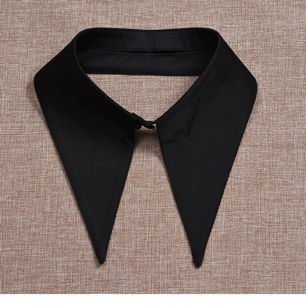 قميص كلاسيكي كبير مدبب بياقة وهمية للسيدات، قميص أنيق قابل للفصل وقابل للتعديل، بلوزة ملابس متعددة الاستخدامات، ياقة كاذبة #5