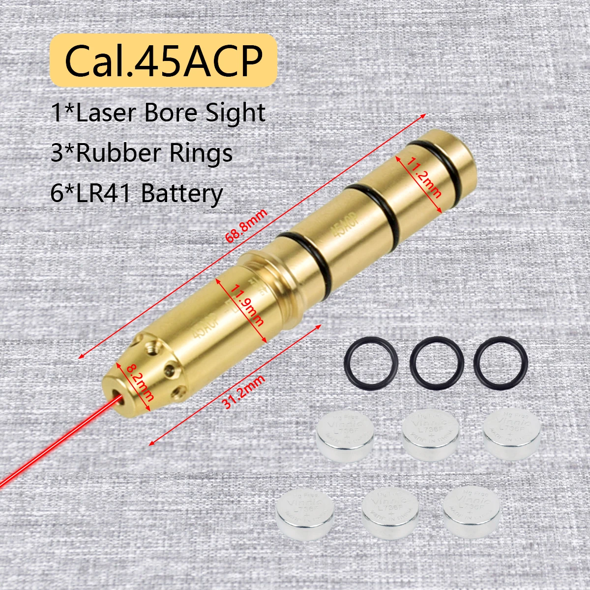 Tactical 9mm .22LR 7.62mm Green Red Dot Laser Pointer Bore Sight For Glock 43 17 AK47 .22LR Long Rifle Cartridge Boresighter