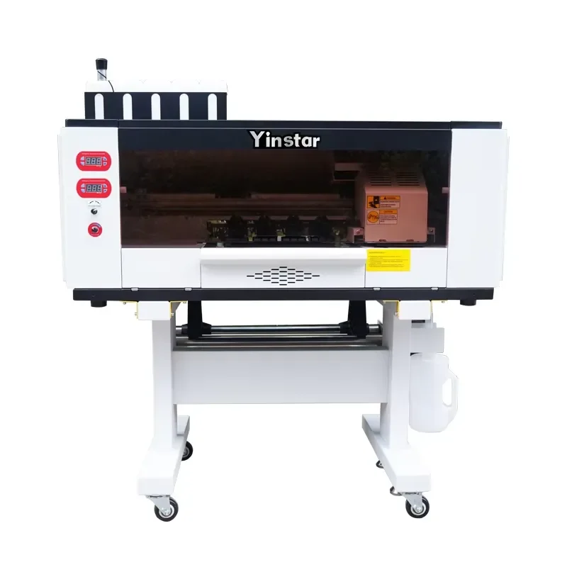 for Garment DTF Printer 30-60cm 24 Inch with 2pcs I3200 Xp600 Print Head Powder Shaker Oven for Small Business T-shirt