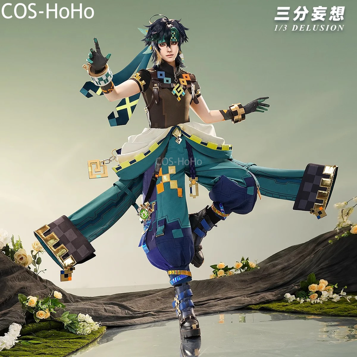 COS-HoHo Genshin Impact Kinich Game Suit Cool Handsome Uniform Gorgeous Cosplay Costume Halloween Party Role Play Outfit Men