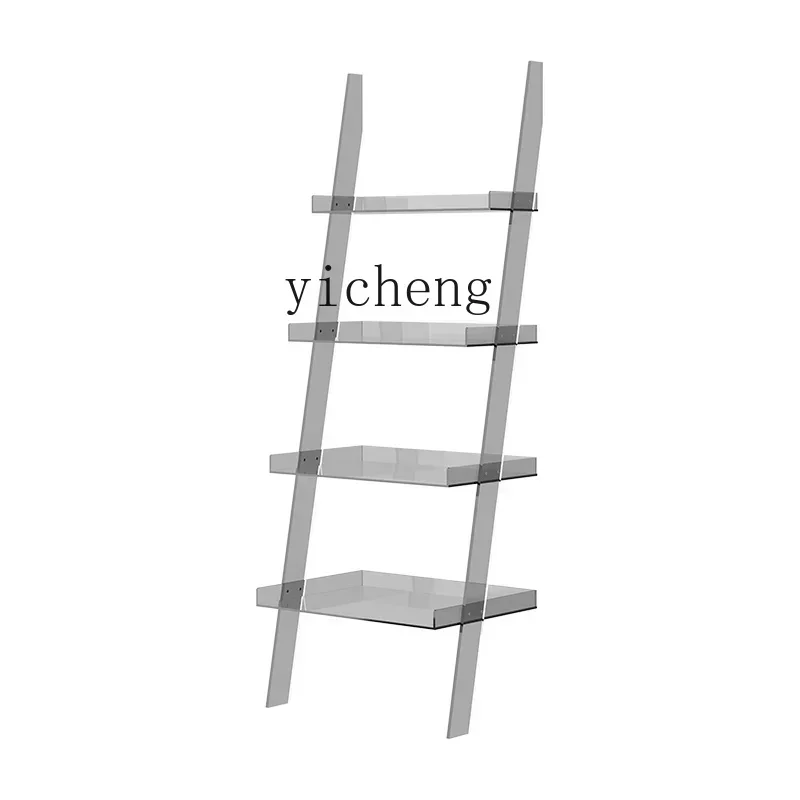 JXL6.8  acrylic transparent bookshelf household floor multi-layer magazine storage living room wall display rack