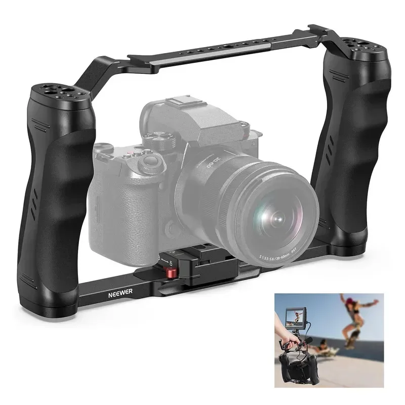 

CA077 Universal Aluminum Alloy Arca Quick Release & NATO Rail For Multi-Brand DSLR/Mirrorless Camera Cage