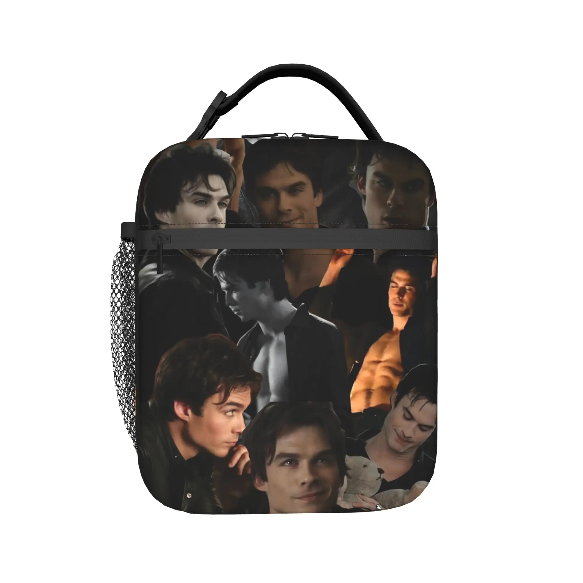 The Vampire Diaries Resuable Movie Lunch Bag For Child Design Outdoor Picnic Lunch Box Cute Portable Insulated Oxford Cooler Bag