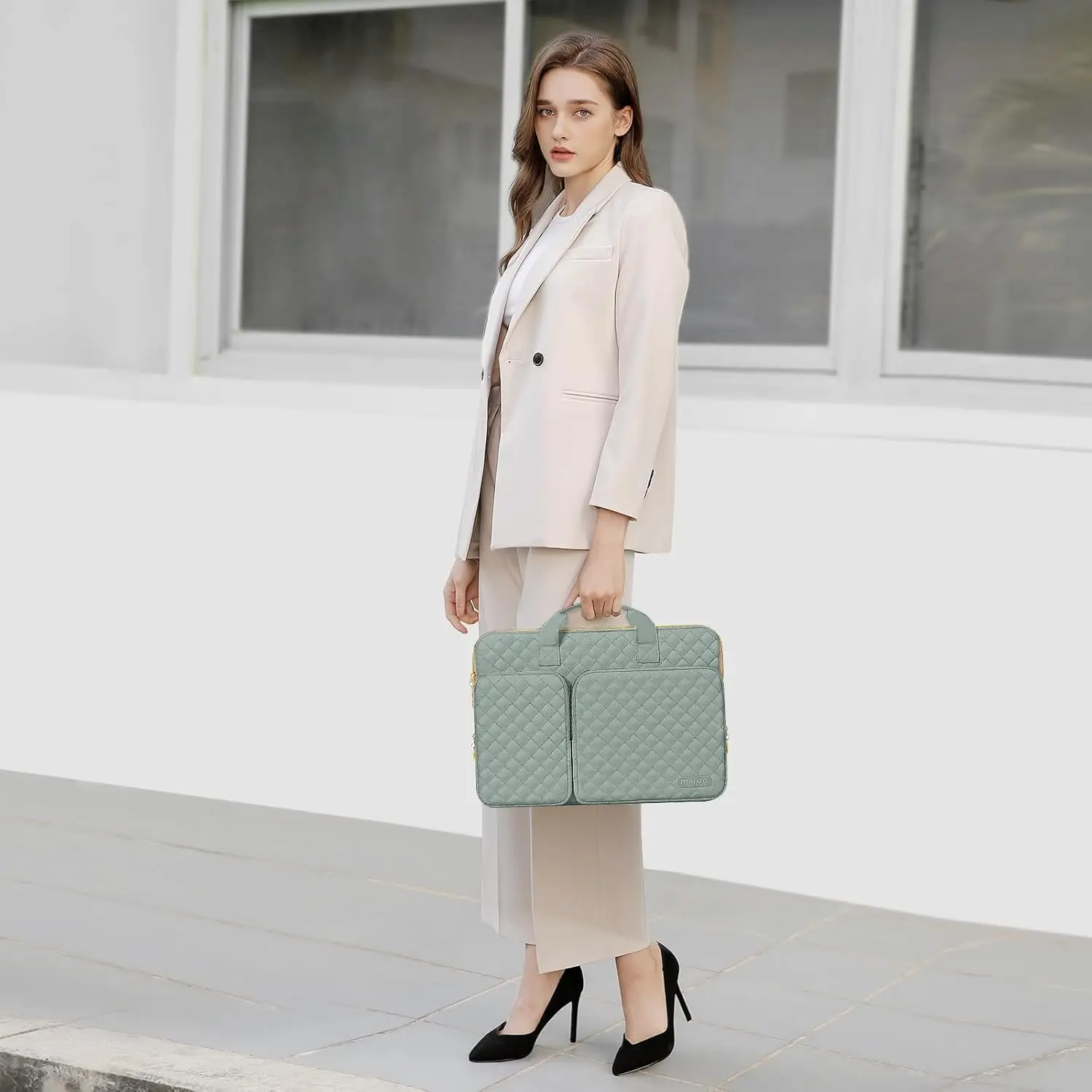 Casing Laptop Lengan untuk 13 14 15 16 Inci MacBook Air Pro M4 M3 M2 M1 HP Dell ASUS Lenovo Kantong Notebook Wanita Tas Tangan Travel Kerja