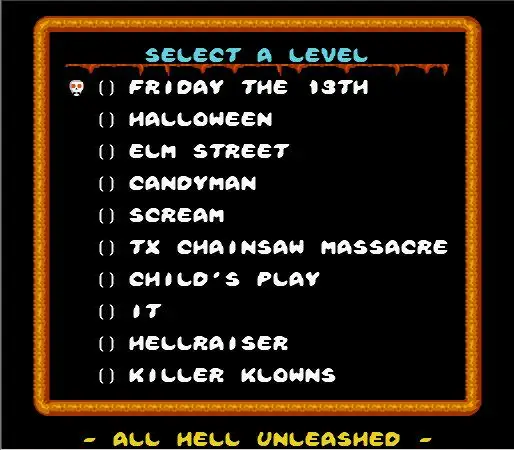 خرطوشة ألعاب All Hell Unleashed لوحدة التحكم NES/FC
