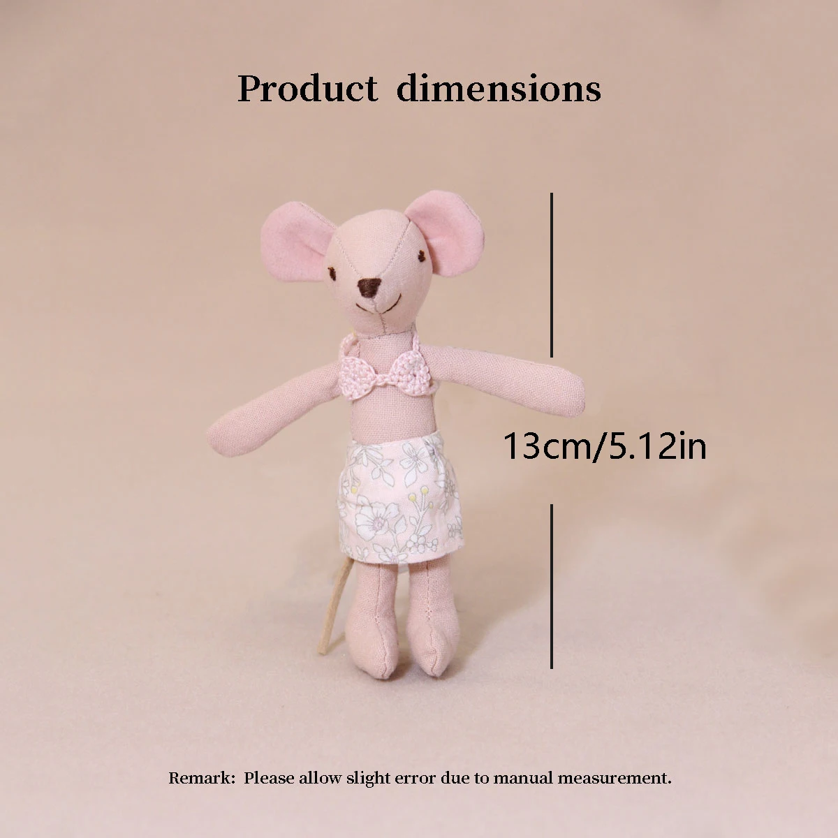 Speelhuisspeelgoed, 13 cm hoog, muis met bikini en strandshorts, 3 stijlen beschikbaar, geschikt voor Bjd Ob11 poppenhuismeubilair