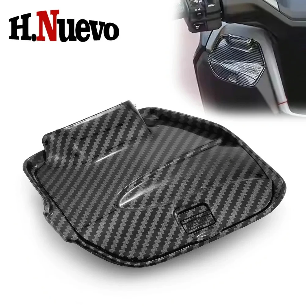 Motorcycle Tool Box Storage Cover Lid ABS UPGRADE Side Pocket Cover Charger Waterproof Cap Compatible with Yamaha NMAX155 2025