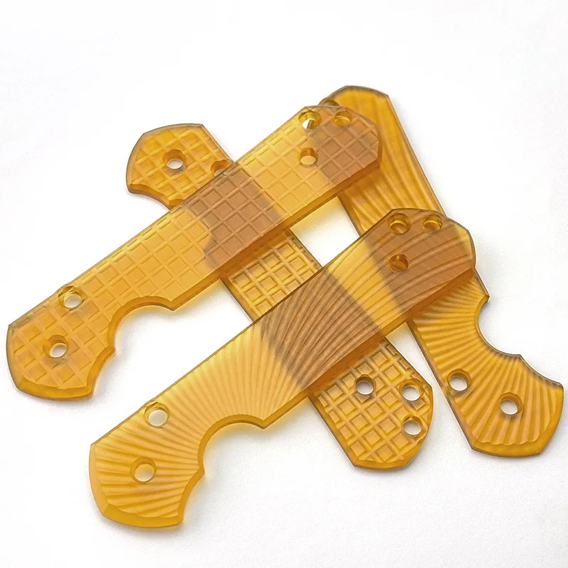 1pc 2 Patterns Ultem PEI Transparent Knife Handle Scale For Chris Reeve Large Sebenza 21 Knives Grip DIY Making Accessories Part