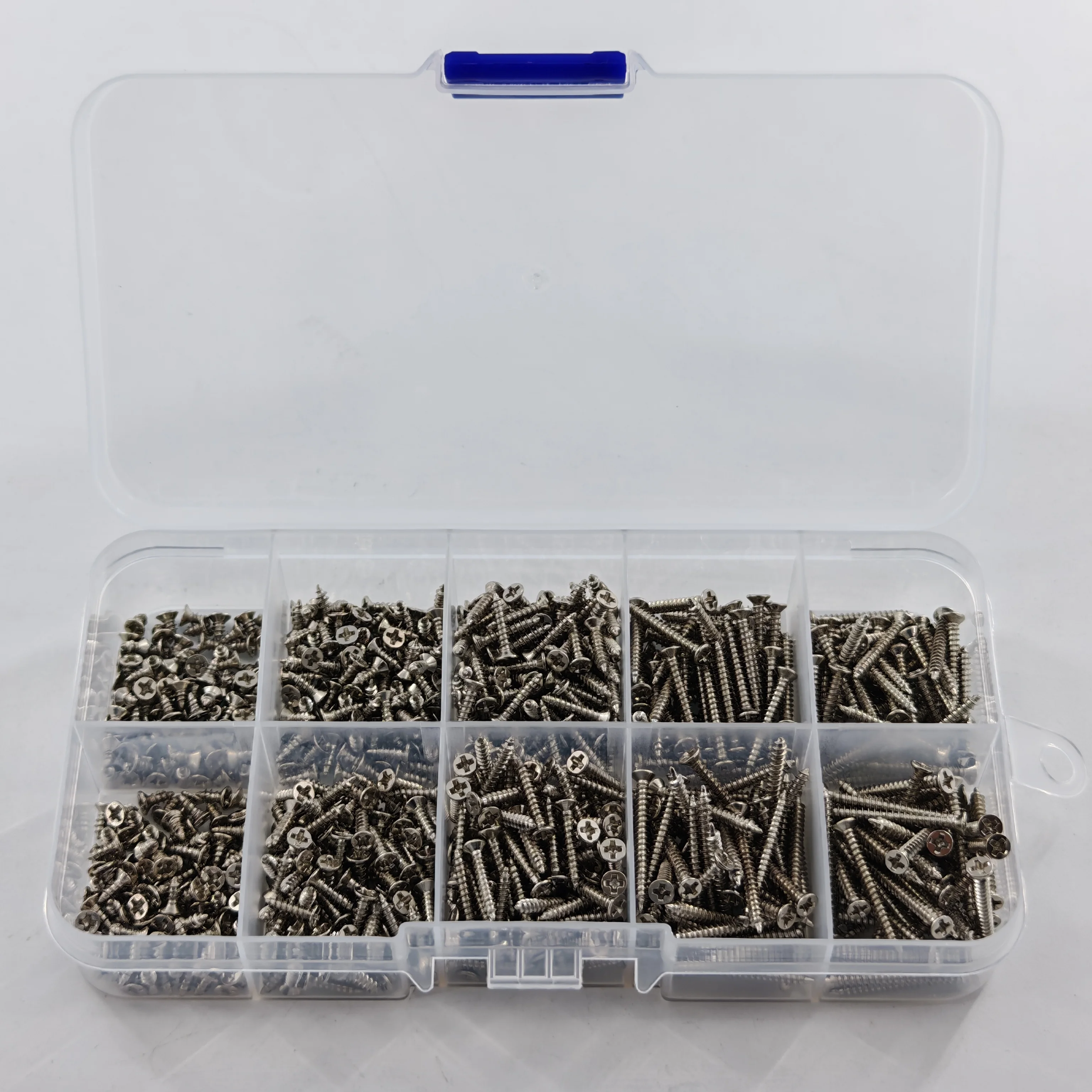 800pcs M2 Self Tapping Screw Assortment Kit Tapping Screw Assortment Kit Lock Nut Wood Thread Nail Screw Sets Self Lock Nut Wood