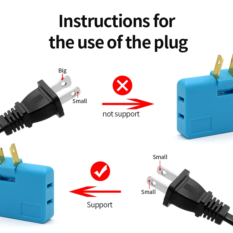 US 3 In 1 Extension Plug Electrical Adapter 180 Degree Rotation Adjustable America Canada Japan Mobile Charging Converter Socket