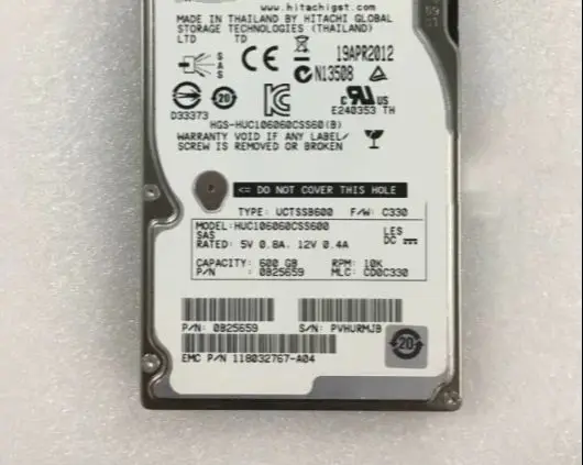 Disco rígido do servidor para HUC106060CSS600, 10K, 2,5 SAS