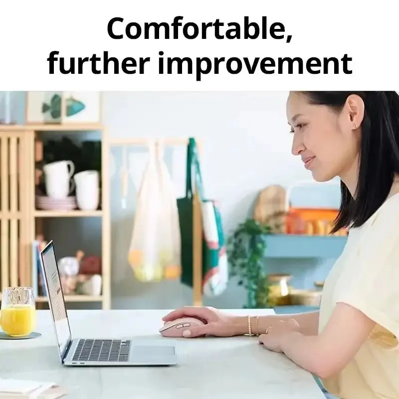 Oryginalna bezprzewodowa mysz Bluetooth Logitech M650 cicha mysz biurowa do laptopa do komputera/Mac/wielu urządzeń mysz praworęczna