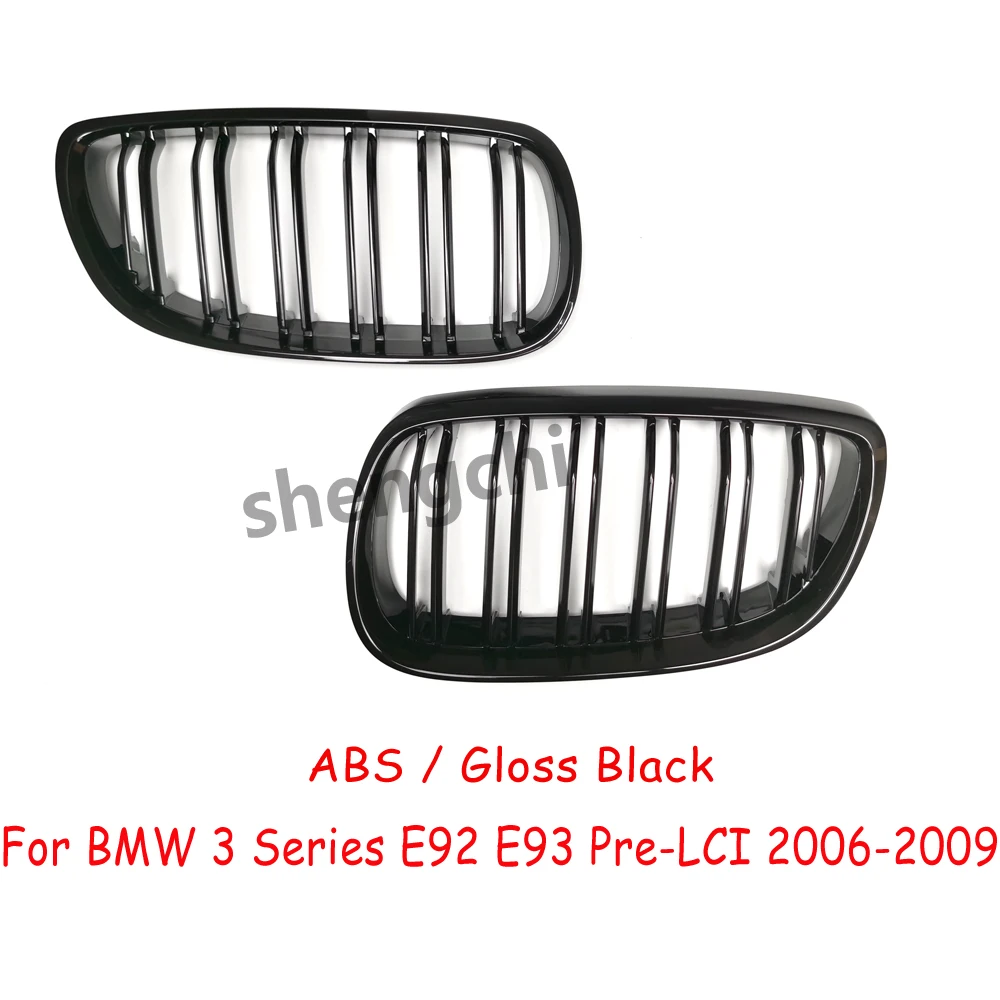 E92 E93 M3 Pre-Lci ABS Gloss Black Front Bumper Grills For BMW 3 Series E92 E93 323i 325i 328i 330i Racing Grilles 2006-2009