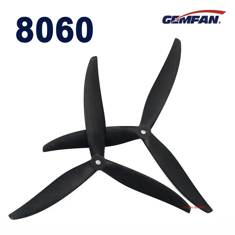 

Gemfan Cinelifter 8060 8X6X3 3Blade Black Glass Fiber Nylon Propeller For FPV 8inch RC Multirotor DIY Parts