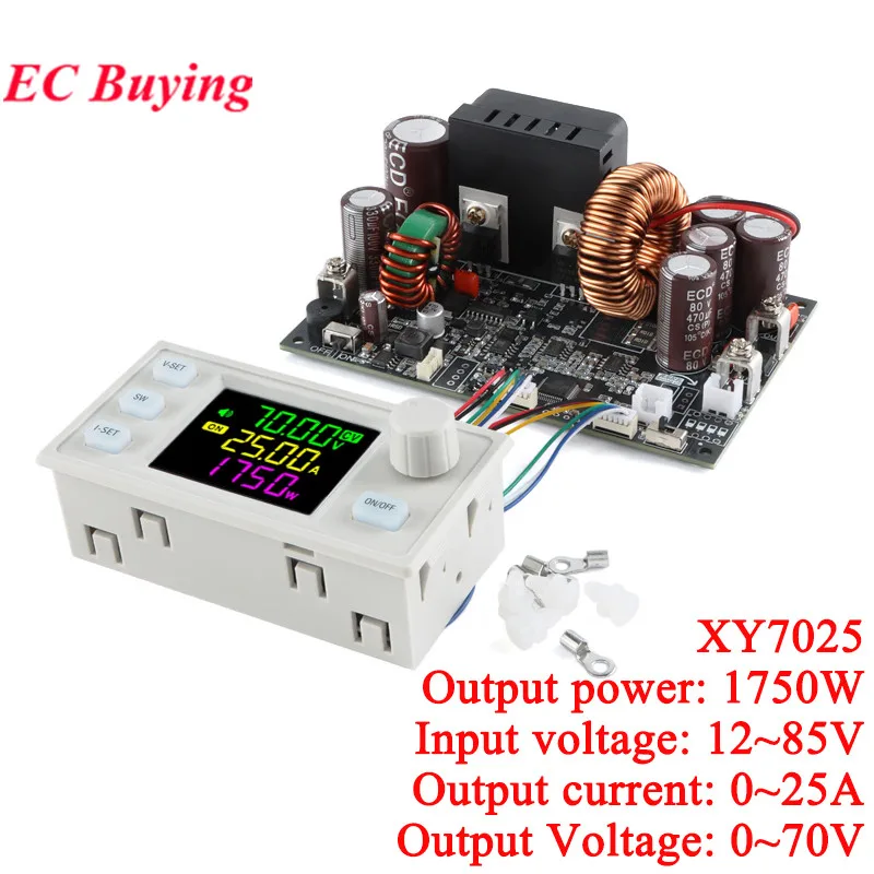 XY7025 70V/25A/1750W Buck Converter CC CV CNC Stabilized Power Supply Adjustable Regulated Voltage and Current Step-down Module