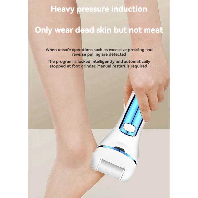 AAAN-Automatic Pedicure Grinding Machine Foot Callus Removal Tool Waterproof Lighting Digital Display Enhanced Power