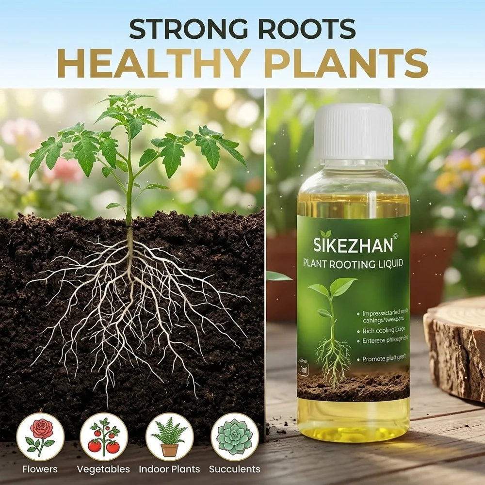 12Pcs Plant Rooting Liquid for Garden Cuttings Succulents Flowers Vegetables Rapid Root Growth Transplanting Care Nutrient Agent