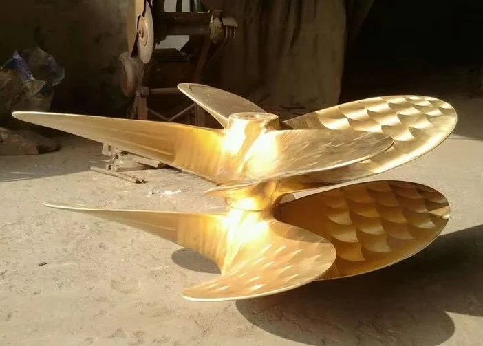 Ship New Style Low Price Boat Four Blades Long Shaft Bronze Propeller