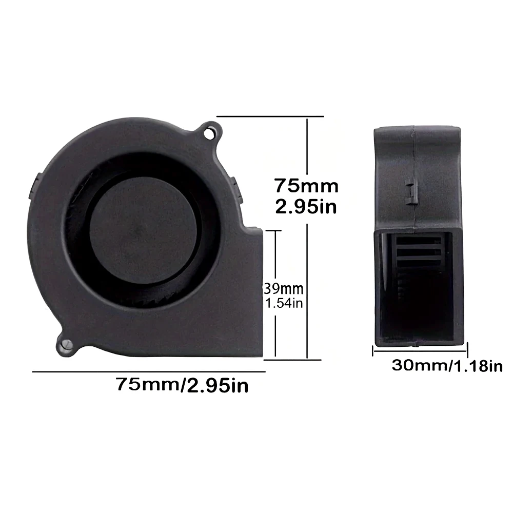 3000-3600RPM DC 5V 7515 Dual Ball Centrifuge Radial Cooler USB Computer Cooling Fan 75x15mm Brushless Turbo Blower Silent Cooler