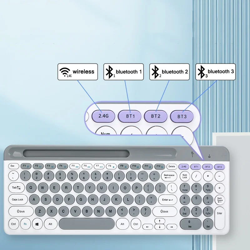 Bluetooth Wireless Keyboard Set Rechargeable Silent Slim Office Wireless Keyboard And Mouse Combo For Laptop Tablet iPad Phone