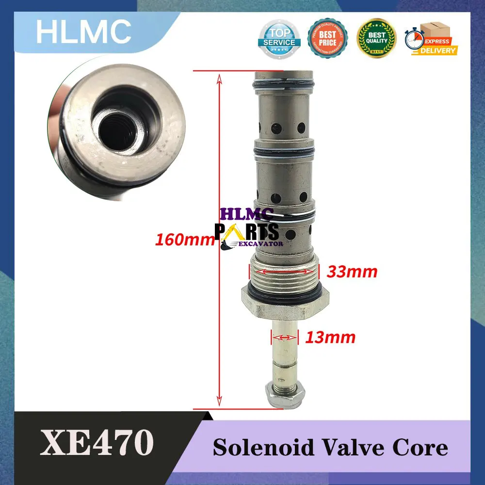 

Excavator Parts For XCMG Fan Pump Solenoid Valve Core XE470 490