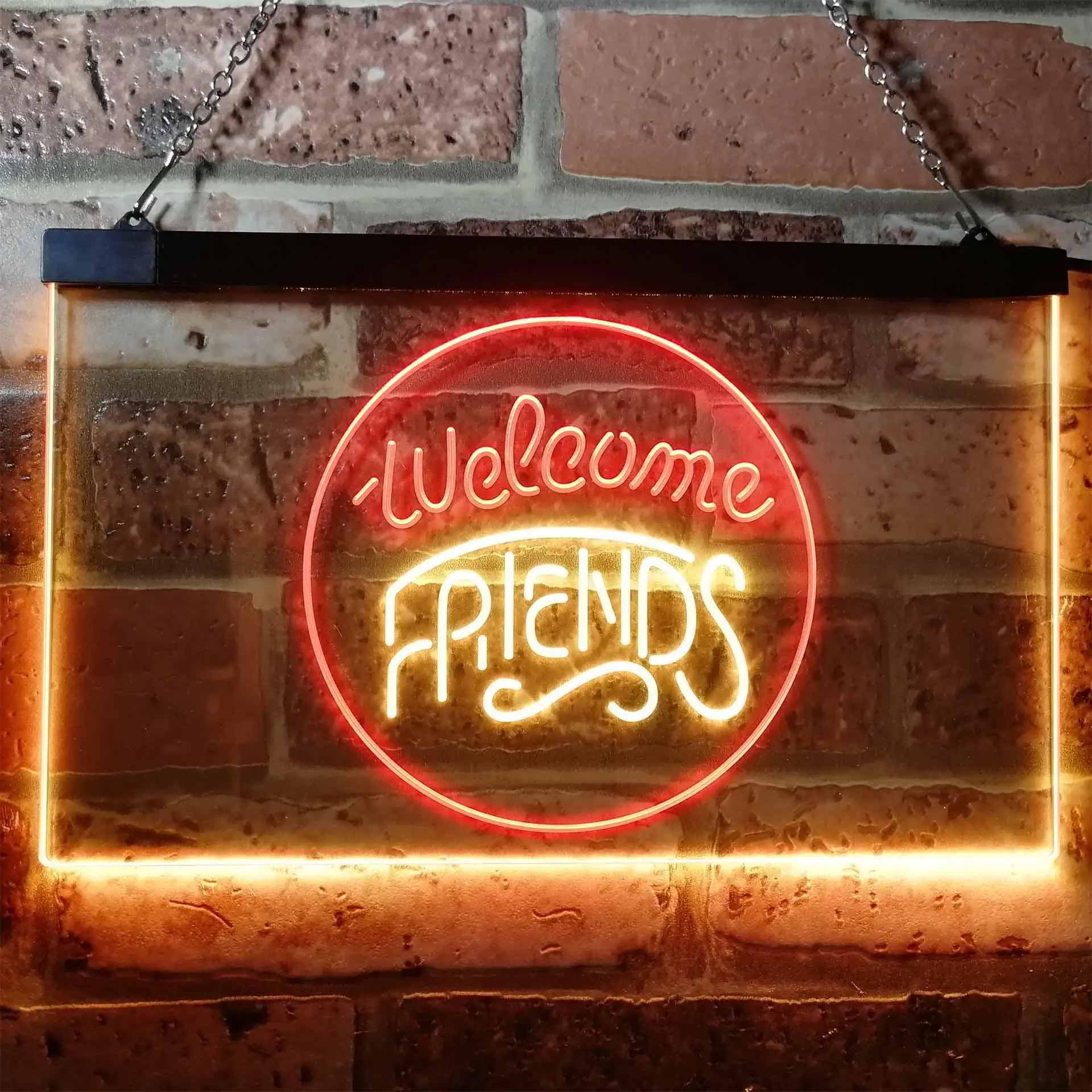 

Welcome Friends Dual Color Led Neon Sign st6-i3158