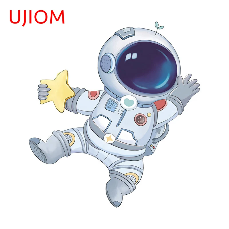 UJIOM 13cm x 11.96cm Space Astronaut Wall StickersVAN Personality Vinyl Decal Scratch-Proof Bumper Windows Decoration Car Goods