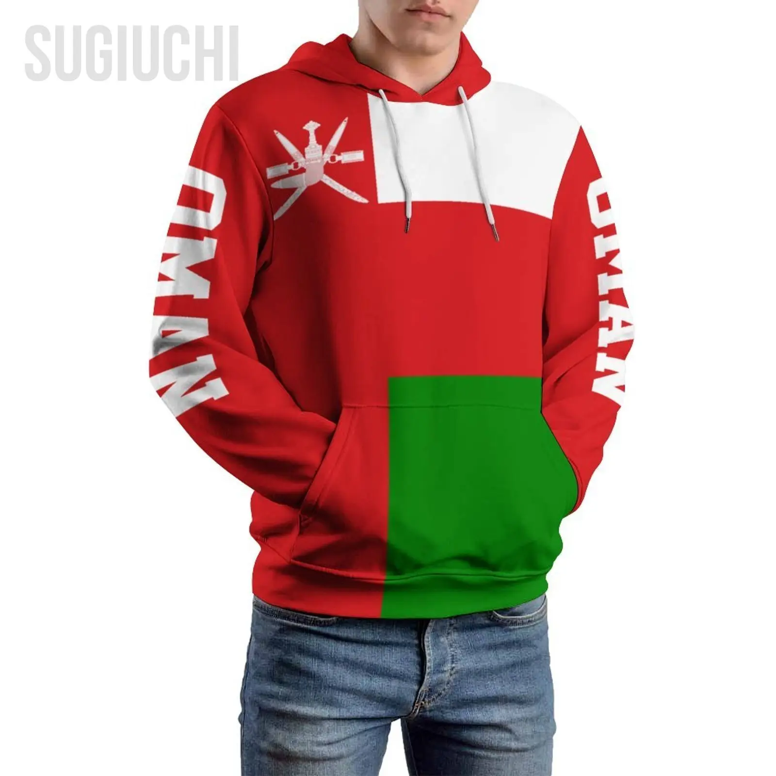 Unisex 3D Hoodie Oman Flag Men Women Polyester Harajuku Sweatshirt Pullover Hoodies Casual Cool