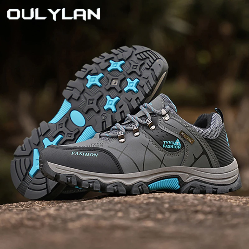 

Oulylan осенняя модная обувь для скалолазания на шнуровке, мужские дышащие разноцветные кроссовки, износостойкая спортивная обувь для путешествий на открытом воздухе
