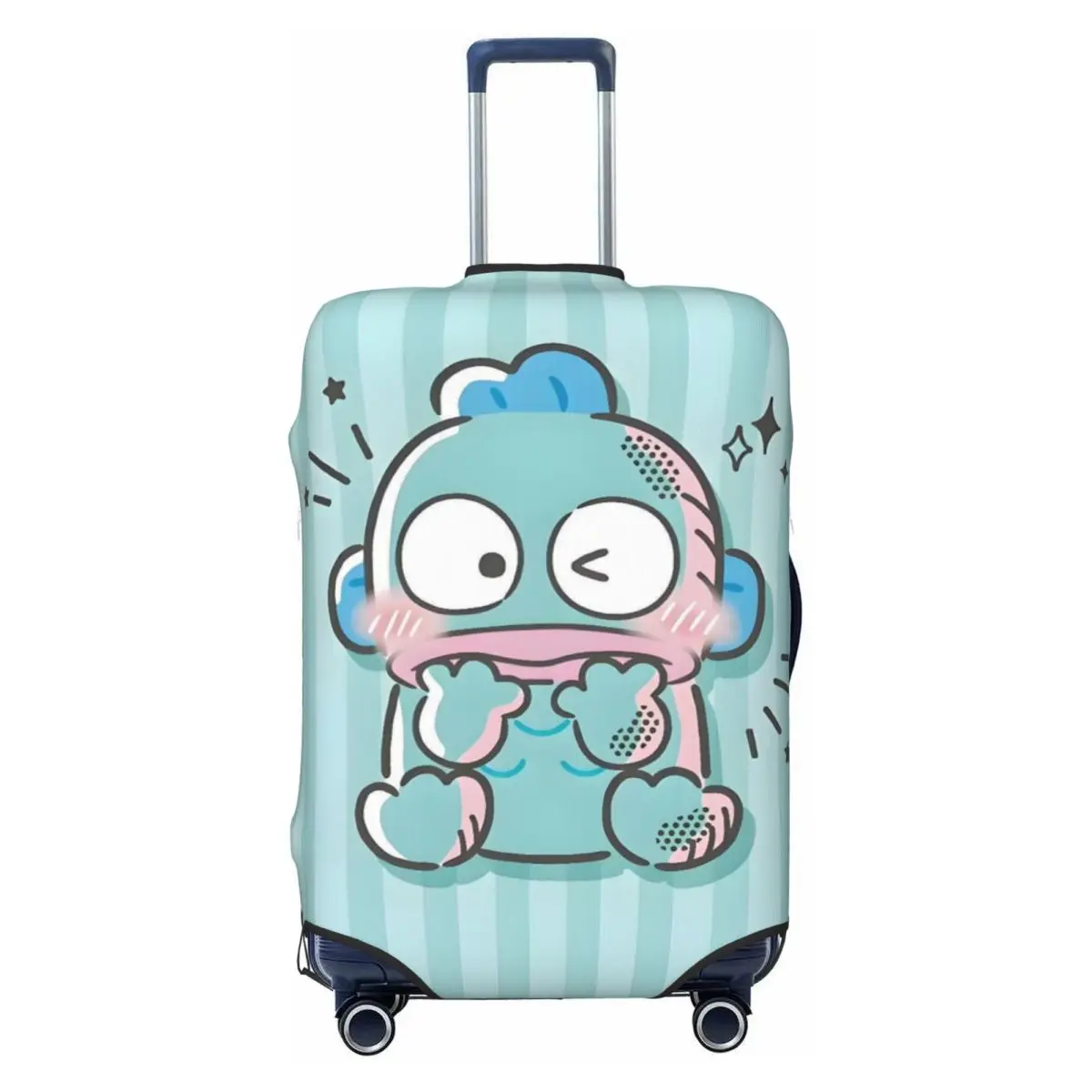 

Custom Hangyodon Suitcase Cover Dust Proof Ugly Fish Kawaii Cartoon Anime Travel Luggage Covers for 18-32 inch