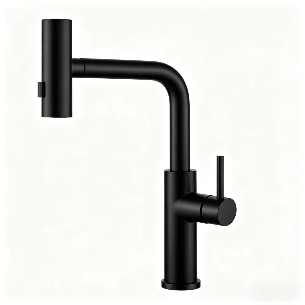 Pull Down Kitchen Taps Nickel 360 Degree Rotatable Spout Kitchen Sink Faucet Brushed Gold Kitchen Faucet