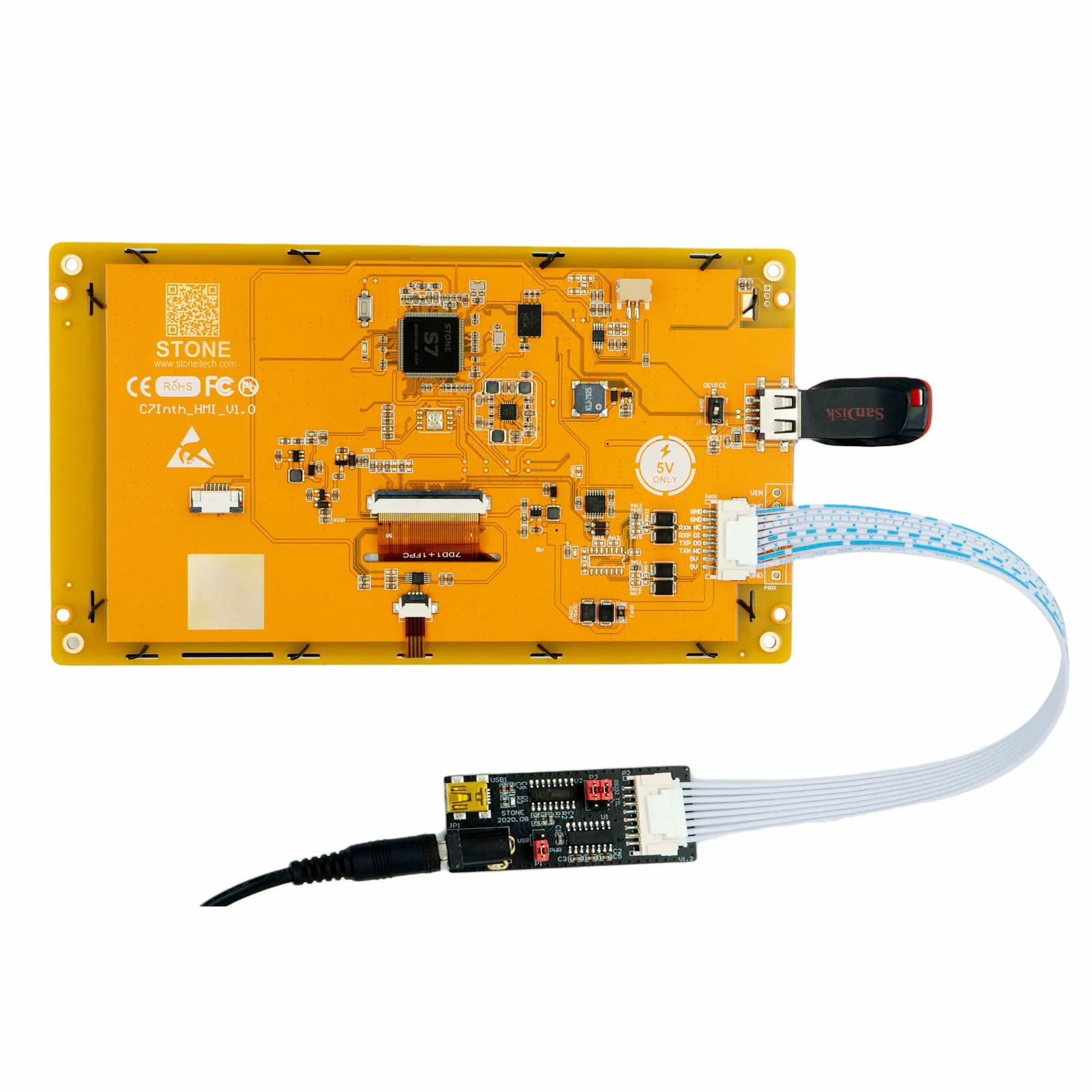 LCD TFT 7 터치 높은 해상도